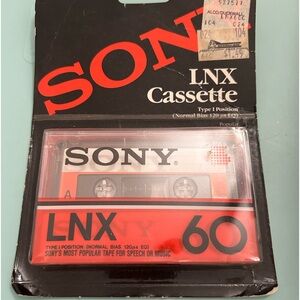VINTAGE SONY LNX 60 Cassette Tape Type I SEALED NEW OLD STOCK